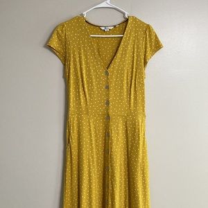 Boden Button Down Jersey Midi Dress